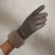 Ines Leather Glove w/Cashmere Cuff Burgandy