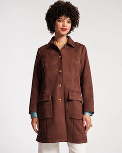 Barn Coat Micro Suede - Chocolate