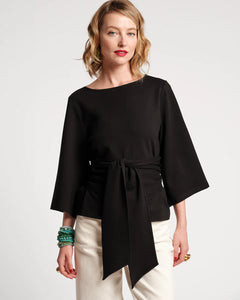 Whitney Wrap Top - Black