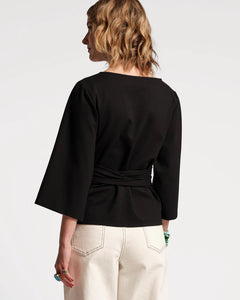 Whitney Wrap Top - Black