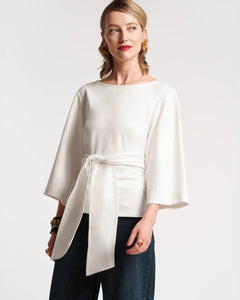 Whitney Wrap Top - Oyster