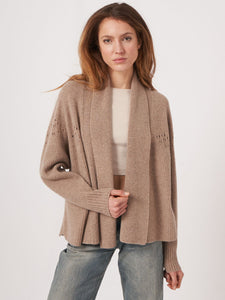 Cashmere Cardigan with Pointelle Details