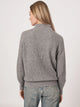 Cashmere Blend Rib Knit Sweater w/Crochet Details