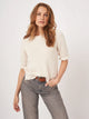 Cotton Textured Knit Sweater - Ivory