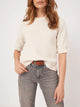 Cotton Textured Knit Sweater - Ivory