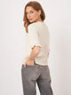 Cotton Textured Knit Sweater - Ivory