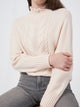 High Neck Cashmere Sweater - Pearl