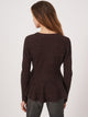 Peplum Sweater in Cashmere Mouline