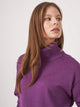 Cotton Blend Turtleneck Sweater - Violet